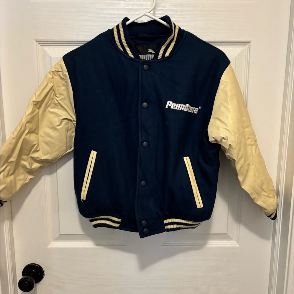 Puma Kids Puffer Jacket - Navy and Cream